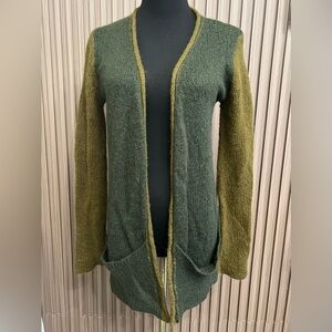 Wooden Ships Two-Tone Green Cardigan Size M/L